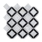 Carrara white and black marble