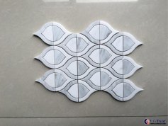 Carrara white and Crystal white marble mosaic tile