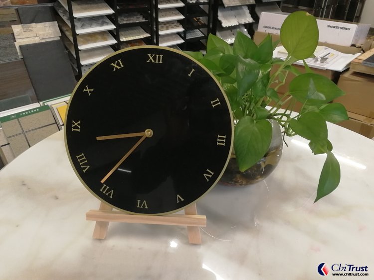 Black Marble Clock